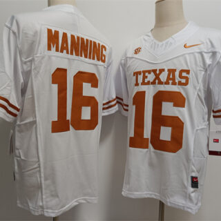 Men's Texas Longhorns #16 Peyton Manning White F.U.S.E Stitched Jersey