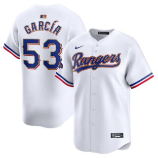 Men's Texas Rangers #53 Adolis Garc??a White 2024 Gold Collection Cool Base Stitched Baseball Jersey