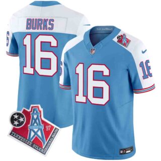 Men's Tennessee Titans 1997 Throwback Vapor Limited Jersey All Stitched Treylon Burks 16