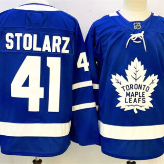 Youth Toronto Maple Leafs #41 Anthony Stolarz Blue 2024-25 Stitched Hockey Jersey