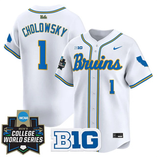 Men's UCLA Bruins #1 Roch Cholowsky 2025 World Series Vapor Premier Limited Jersey All Stitched