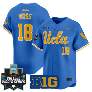 Men's UCLA Bruins #18 Wylan Moss 2025 World Series Vapor Premier Limited Jersey All Stitched