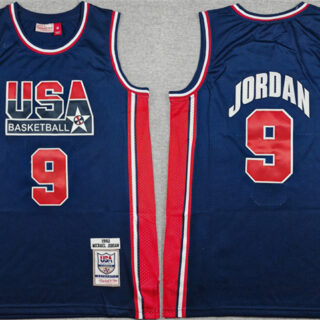 Youth USA Basketball #9 Michael Jordan Navy Stitched Jersey