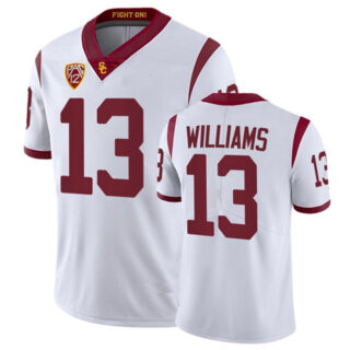 Men's USC Trojans #13 Caleb Williams White Stitched Jersey