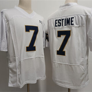 Men's USC Trojans #7 Audric Estime White With Name Stitched Jersey