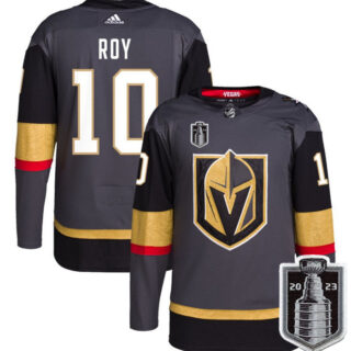 Men's Vegas Golden Knights #10 Nicolas Roy Gray 2023 Stanley Cup Final Stitched Jersey