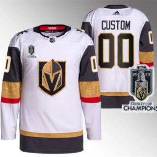 Men's Vegas Golden Knights Active Player Custom White 2023 Stanley Cup Champions Stitched Jersey