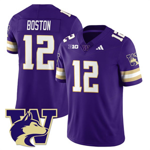 Men's Washington Husky Football 2025 Vapor Limited Jersey All Stitched #12 Denzel Boston