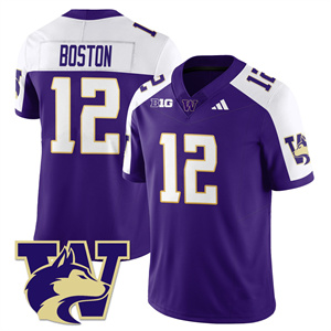 Men's Washington Husky Football 2025 Vapor Limited Jersey All Stitched #12 Denzel Boston