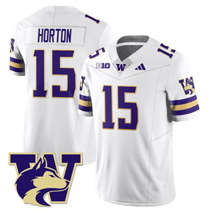 Men's Washington Husky Football 2025 Vapor Limited Jersey All Stitched #15 Kai Horton