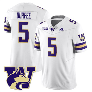 Men's Washington Husky Football 2025 Vapor Limited Jersey All Stitched #5 Zach Durfee