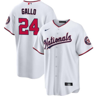 Men's Washington Nationals #24 Joey Gallo White Cool Base Stitched Baseball Jersey