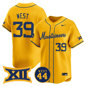 Men's West Virginia Mountaineers #39 Kyle West 2025 Vapor Premier Limited Jersey All Stitched