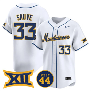 Men's West Virginia Mountaineers #33 Logan Sauve 2025 Vapor Premier Limited Jersey All Stitched