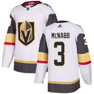 Men Adidas Vegas Golden Knights #3 Brayden McNabb White NHL Jersey