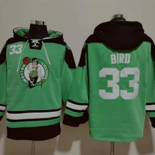 Men Celtics Larry Bird Lacer Green Hoodie