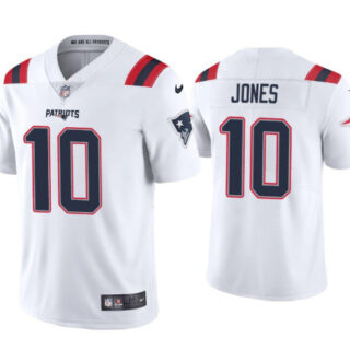 Men New England Patriots #10 Mac Jones White 2021 Draft Jersey