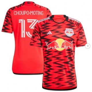 Men New York Red Bulls Eric Maxim Choupo Moting Red 2024 Legacy Replica Player Jersey