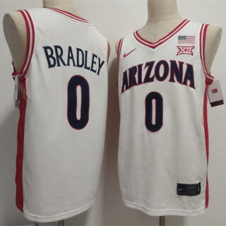 Men's Arizona Wildcats #0 Jaden Bradley White Stitched Jersey