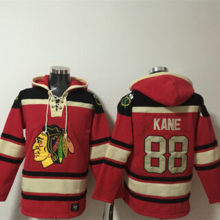 Men's Chicago Blackhawks #98 Connor Bedard Red Lace-Up Pullover Hoodie