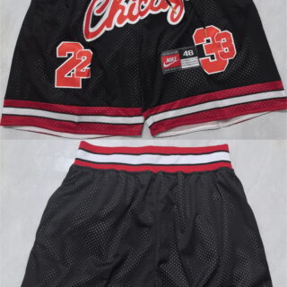 Men's Chicago Bulls #23 Michael Jordan Black 2026 Shorts 002 (Run Small)