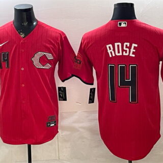 Men's Cincinnati Reds #14 Pete Rose Red 2026 City Connect Stadium Stitched Baseball Jersey