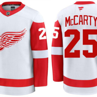 Men's Detroit Red Wings #25 Darren McCarty White 2024 Road Stitched Hockey Jersey