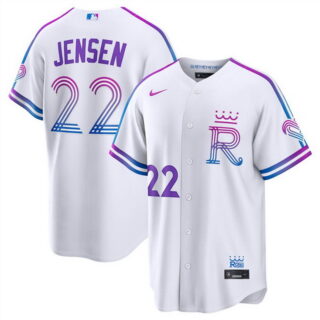 Men's Kansas City Royals #22 Carter Jensen White 2026 City Connect Stadium Stitched Baseball Jersey