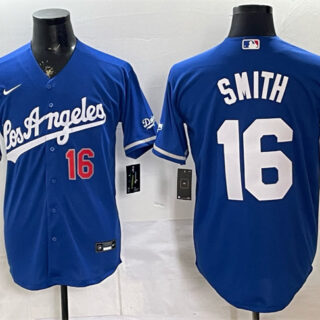 Men's Los Angeles Dodgers #16 Will Smith Royal Alternate Stadium Stitched Baseball Jersey