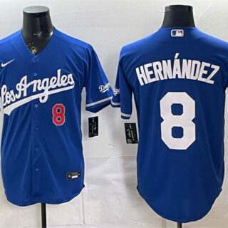 Men's Los Angeles Dodgers #8 Enrique Hernandez Royal Alternate Stadium Stitched Baseball Jersey