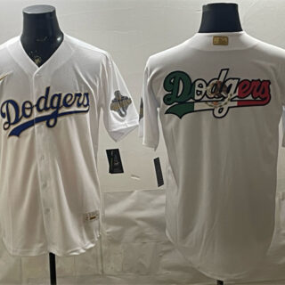 Men's Los Angeles Dodgers Team Big Logo White 2026 Gold Collection Stadium Stitched Baseball Jersey
