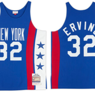 Men's New York Nets #32 Julius Erving Blue Throwback Stitched Jersey