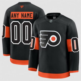 Men's Philadelphia Flyers ACTIVE PLAYER Custom Black 2024-25 Alternate stitched Hockey Jersey