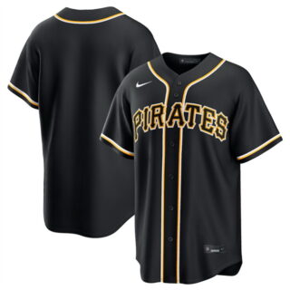 Men's Pittsburgh Pirates Blank 2026 Fashion Replica Black Out Stitched Baseball Jersey