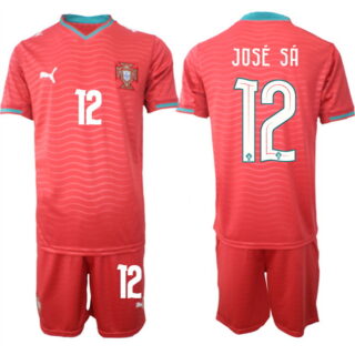 Men's Portugal Team #12 Jose Sa Red 2026 World Cup Home Soccer Jersey Suit 001