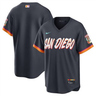 Men's San Diego Padres Blank Obsidian 2026 City Connect Stadium Stitched Baseball Jersey