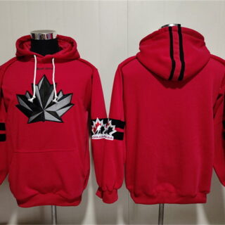 Men's Team Canada Red Ageless Must-Have Lace-Up Pullover Hoodie