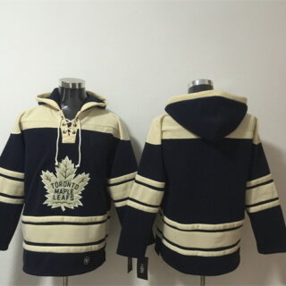Men's Toronto Maple Leafs Blank Black All Stitched Sweatshirt Hoodie
