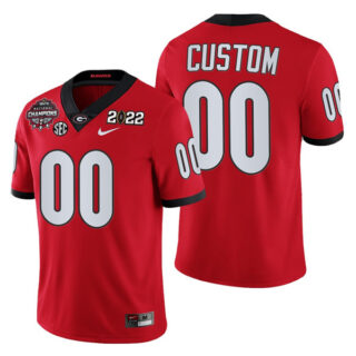 Men's Georgia Bulldogs ACTIVE PLAYER Custom 2021 22 CFP National Champions Red College Football Stitched Jersey