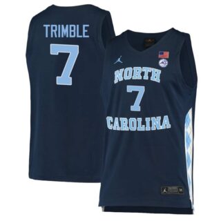 Men's University of North Carolina #7 Seth Trimble Navy 2025-26 Jerseys