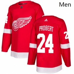 Men's Adidas Detroit Red Wings 24 Bob Probert Premier Red Home NHL Jersey
