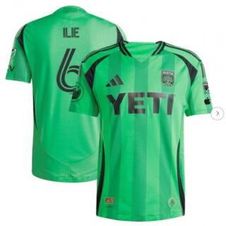 Men's Austin FC Ilie Sanchez adidas Green 2025 The Heartbeat Kit Authentic Player Jersey