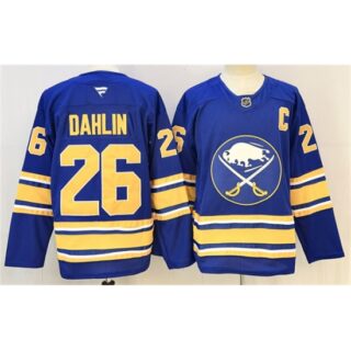 Men's Buffalo Sabres #26 Rasmus Dahlin Blue 2024-25 With C Stitched Jersey