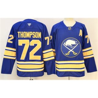 Men's Buffalo Sabres #72 Tage Thompson Blue 2024-25 With A Stitched Jersey