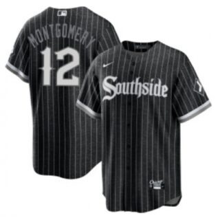 Men's Chicago White Sox #12 Colson Montgomery City Connect Cool Base Stitched Jersey