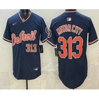 Men's Detroit Tigers #313 Motor City Navy 2026 Alternate Vapor Premier Limited Stitched Baseball Jersey