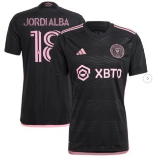 Men's Inter Miami CF Jordi Alba Ramos Black 2023 La Noche Replica Player Jersey