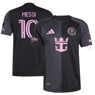 Men's Inter Miami CF Lionel Messi Black 2025 The Fortitude Kit Authentic Player Jersey