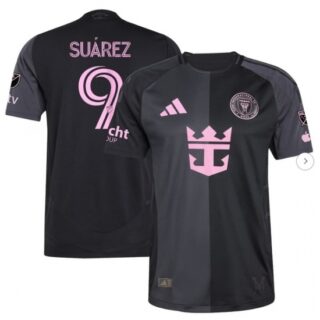 Men's Inter Miami CF Luis Suarez Black 2025 The Fortitude Kit Authentic Player Jersey