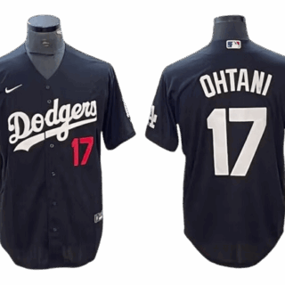 Men's Los Angeles Dodgers #17 Shohei Ohtani Black Jersey